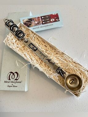 Pewter Coffee Spoon Scoop “Go Go Juice” NWT Metal Morphosis Kaycee Binns